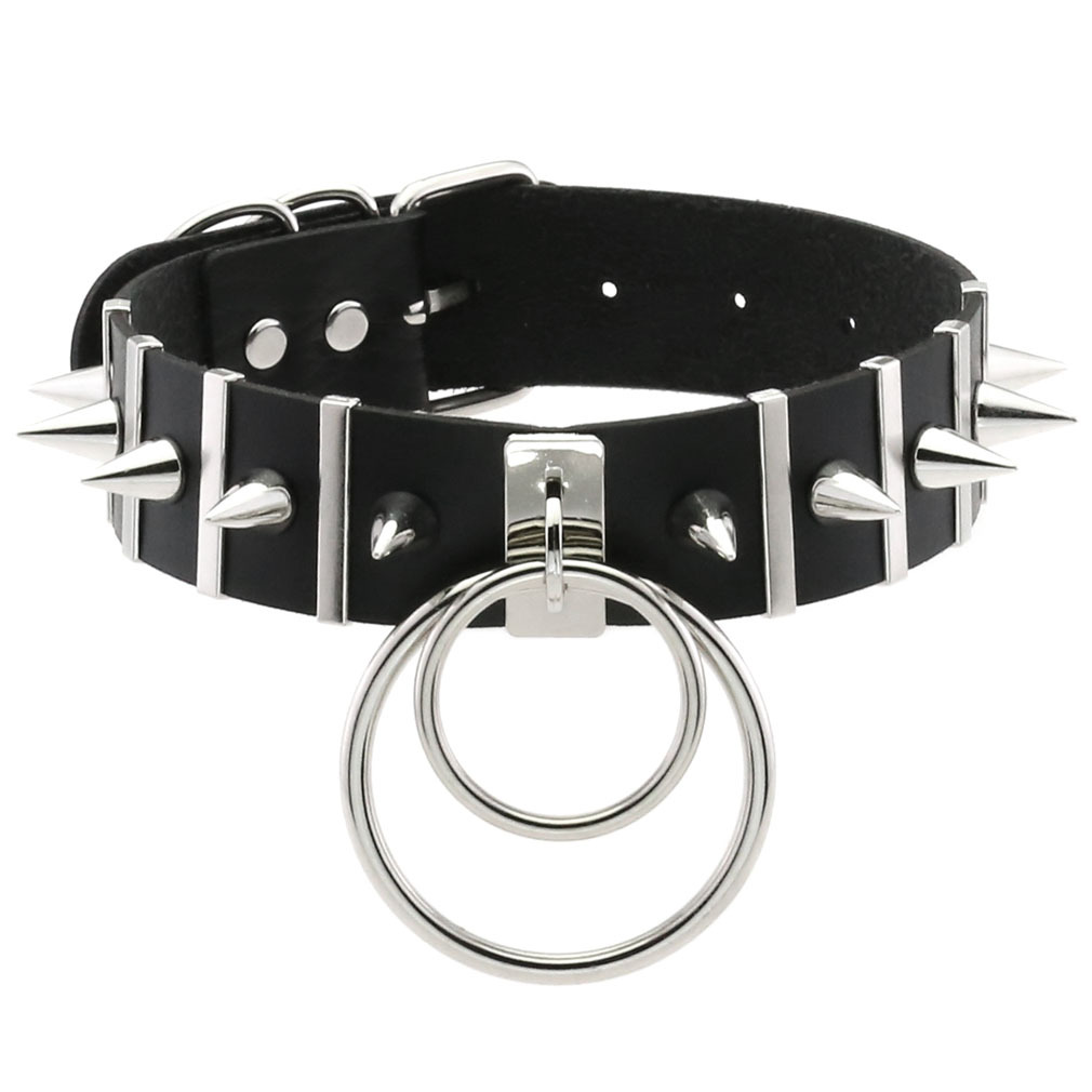 Big Spikes Choker Leather Coll - огляд і ціна Goth Punk Spike Choker
