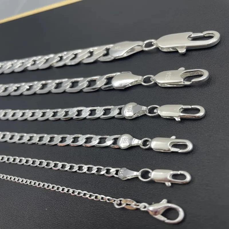 Men's 925 Sterling Silver Neck - огляд і ціна Cuban Link Chain 12Mm
