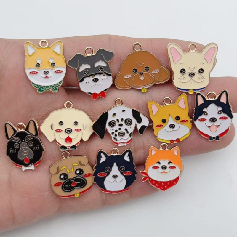 12pcs cartoon pet spotted dog  - огляд і ціна Earrings