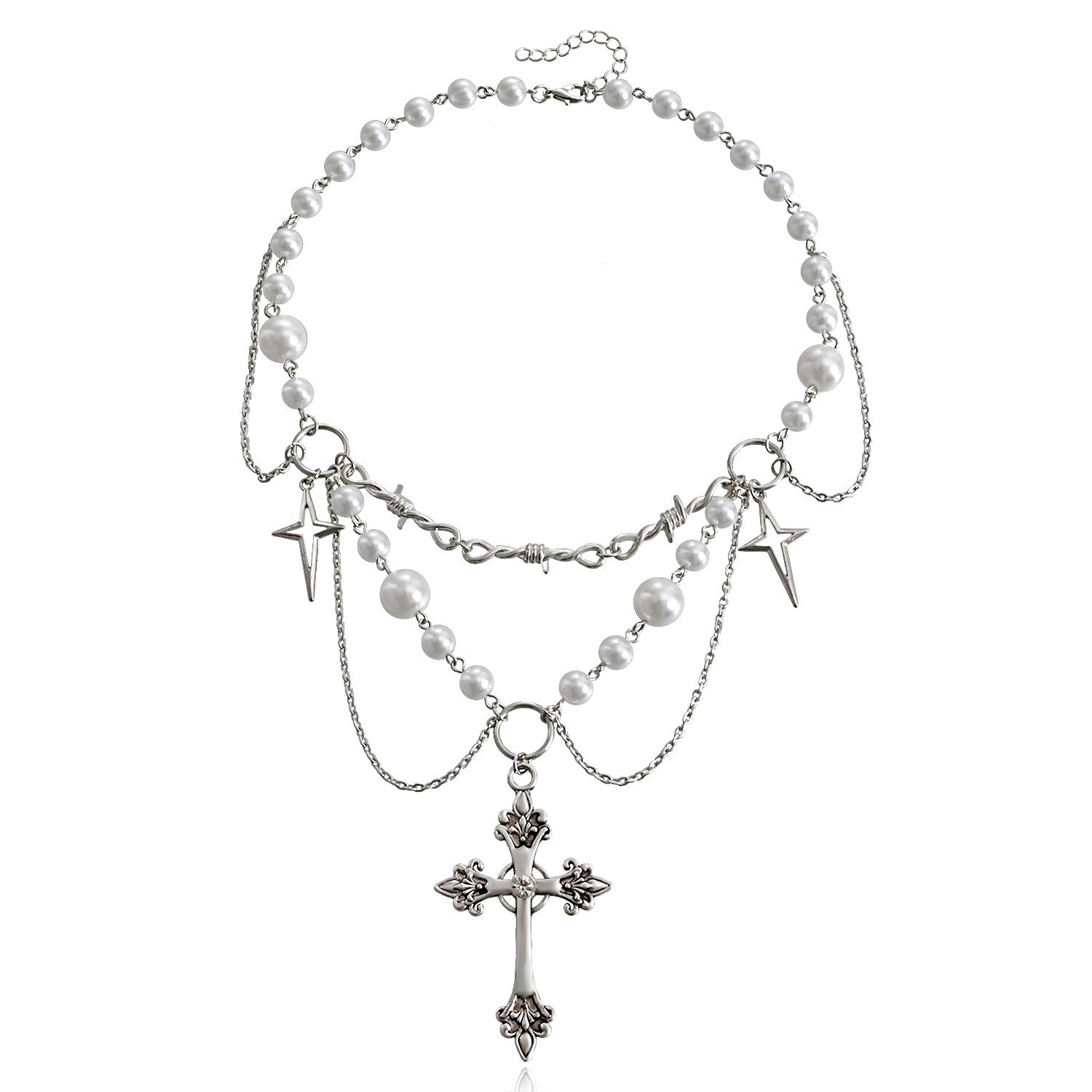 Butterfly Heart Pearls Necklac - огляд і ціна Pearl Choker Necklace Vintage