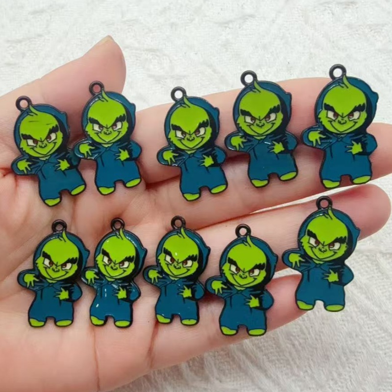 10pcs alloy drip oil cartoon C - огляд і ціна Earrings