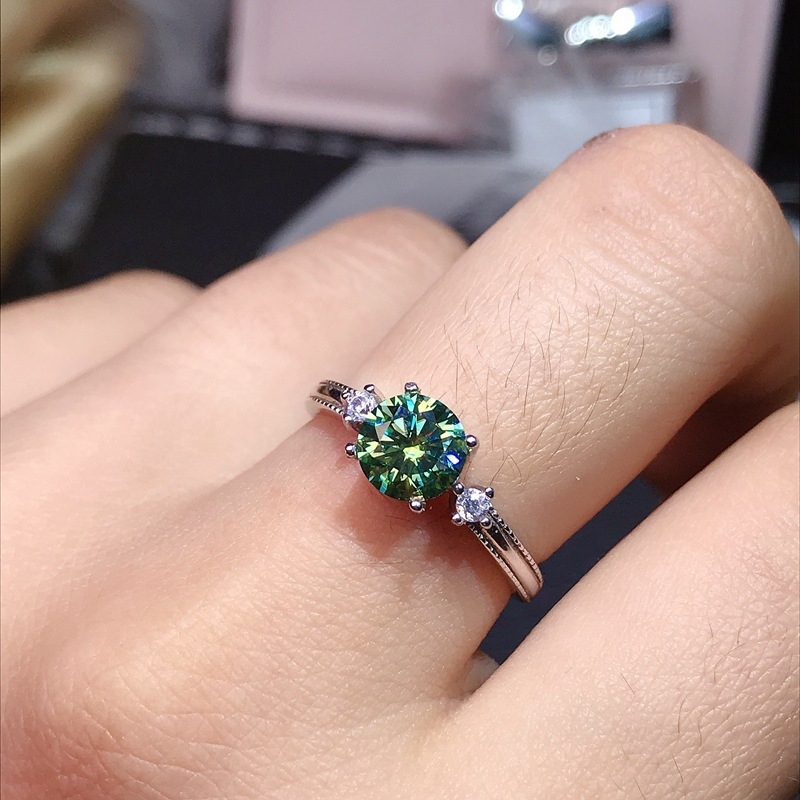 Morganite Ring VVS1 Grade Labo - огляд і ціна Moissanite Engagement Ring 1 Carat