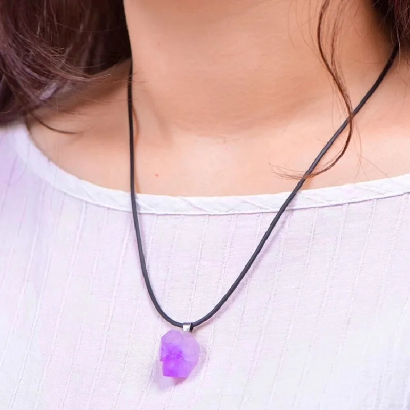 Natural Amethysts Flower Neckl - огляд і ціна Crystal Pendant Necklace Natural Stone