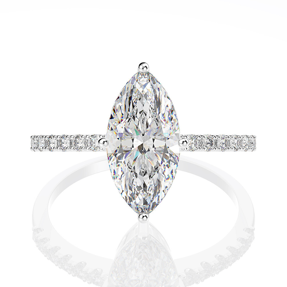 Luxury Real 1 Carat D Color Ma - огляд і ціна Moissanite Engagement Ring 1 Carat