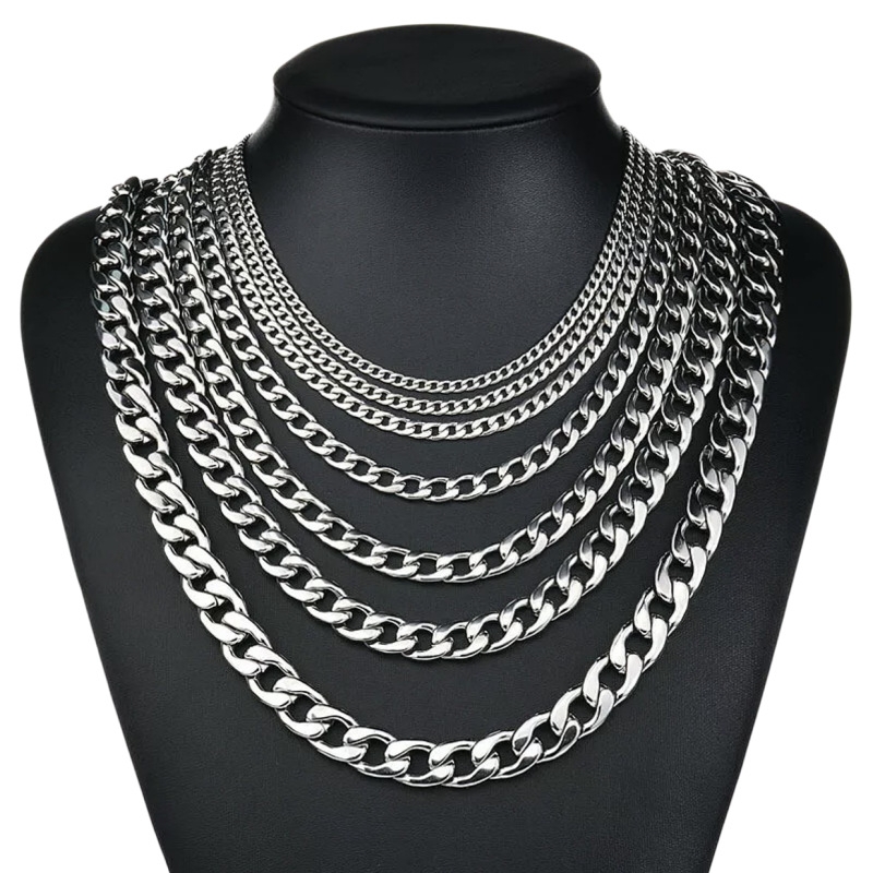 YQ 3MM-10MM 316L Stainless Ste - огляд і ціна Cuban Link Chain 12Mm
