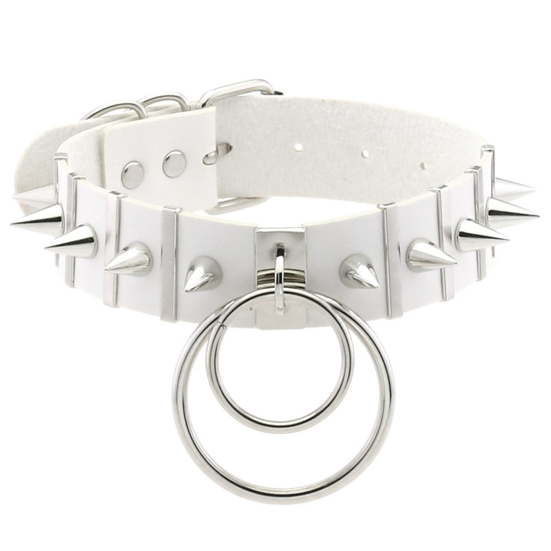 Pink Bondage Spike Choker Neck - огляд і ціна Goth Punk Spike Choker